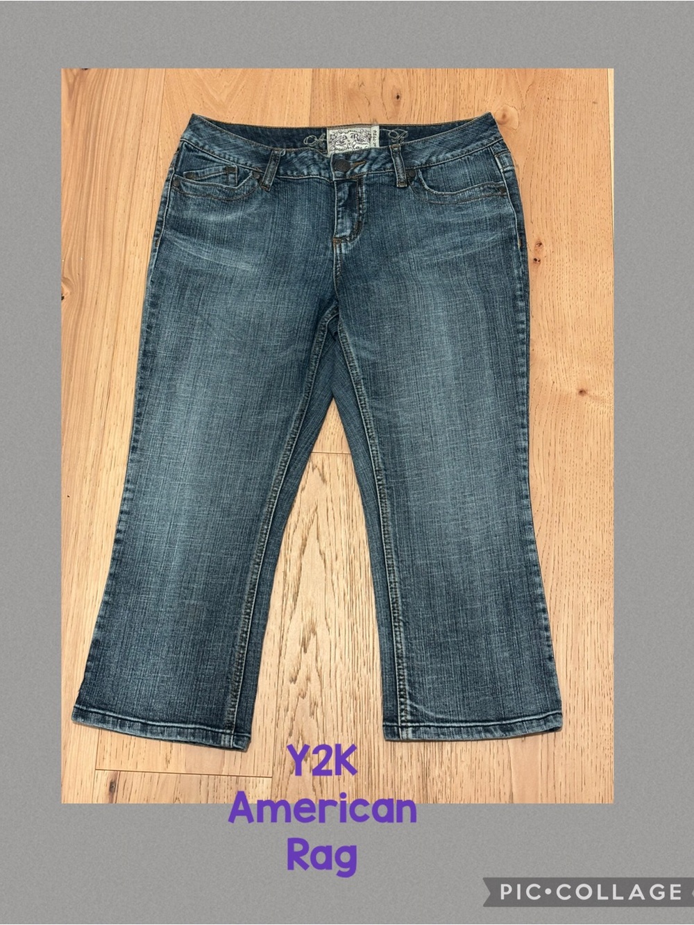 American Rag Dark Blue capri/crop jeans size 7 Y2K
